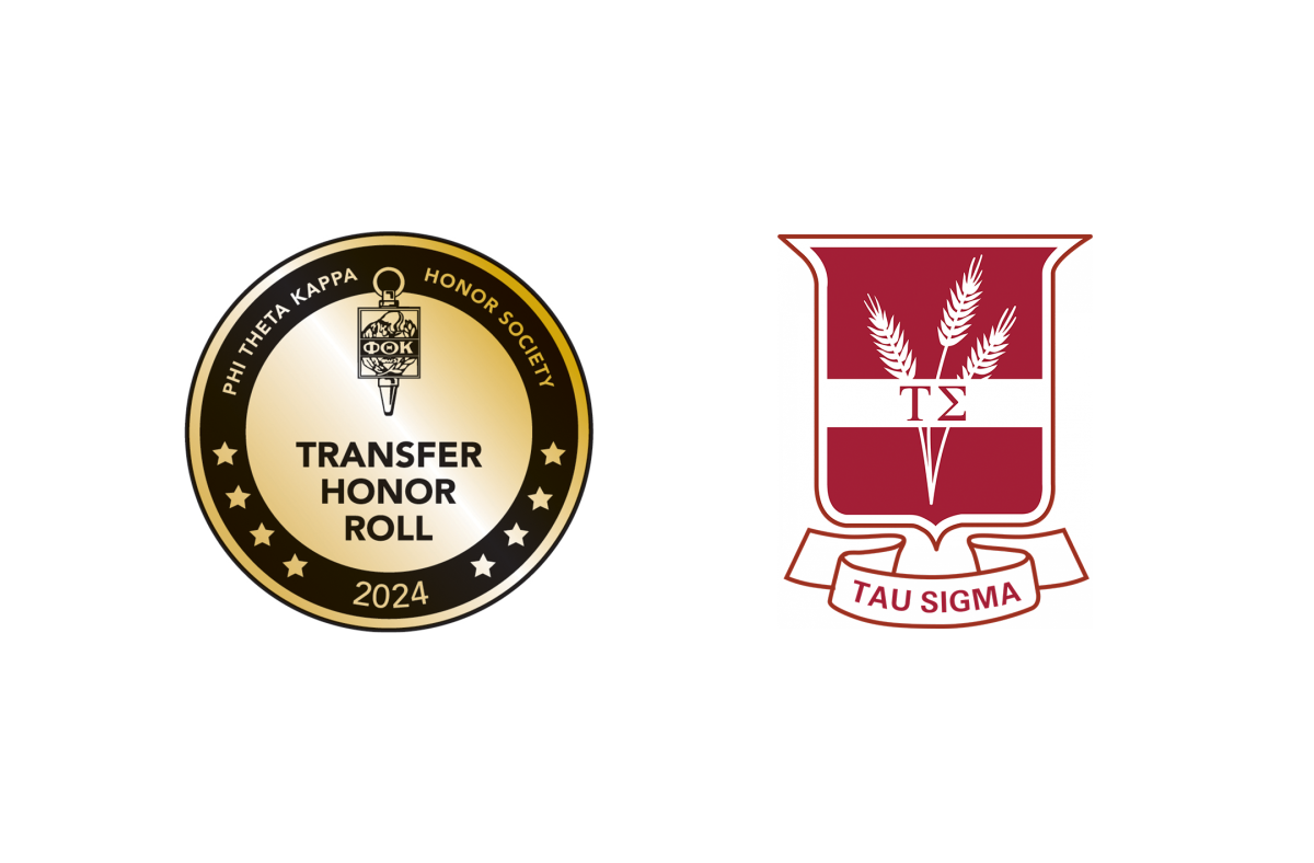 Transfer Honor Roll and Tau Sigma logos